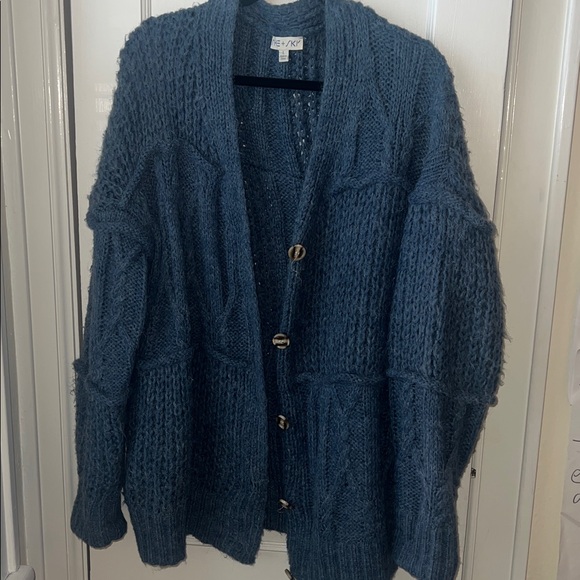 She + Sky Sweaters - She + Sky Blue Knit Cardigan